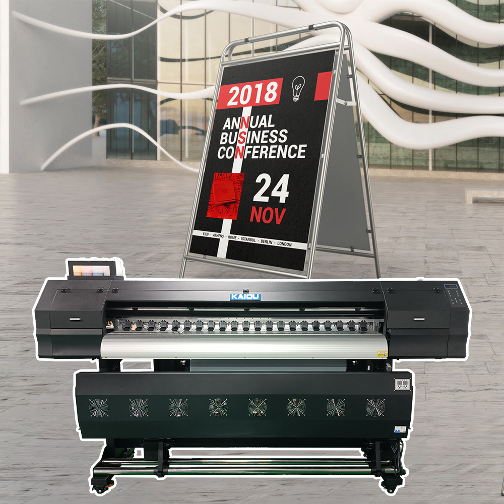 KAIOU Eco Solvent Printer 2 * I3200 Druckkopf 1,8 m Druckbreite Outdoor-Drucker