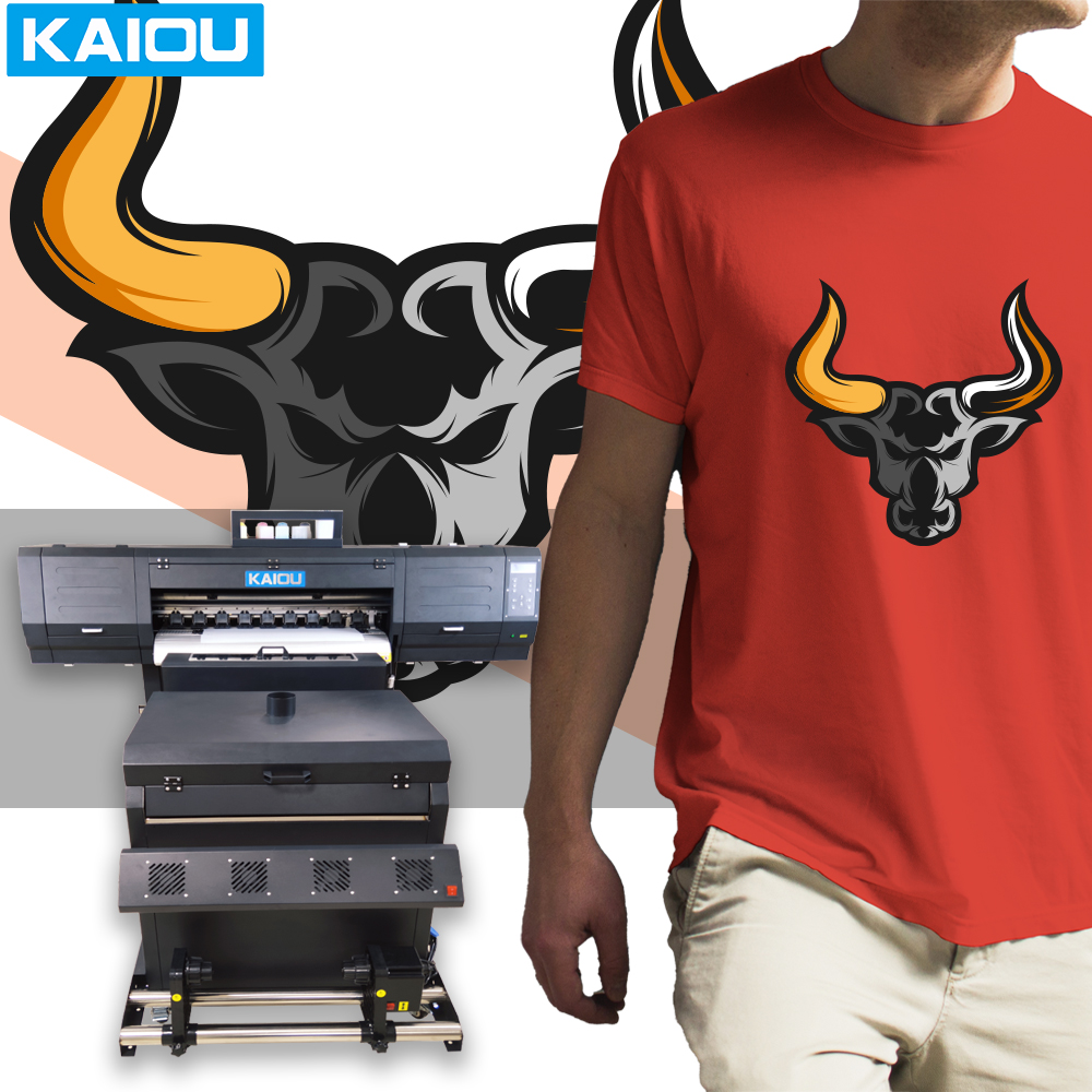 Kaiou Hochwertiger T-Shirt-Druck-DTF-Drucker 60 cm Rollendruck-DTF-Maschine Pulverschüttelmaschine